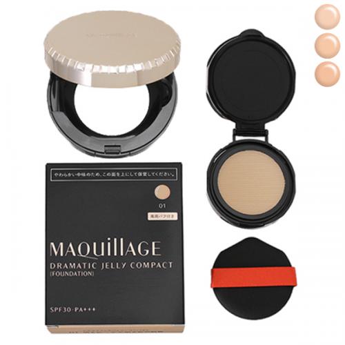 セット】 資生堂 マキアージュ MAQuillAGE ドラマティックジェリーコンパクト SPF30/PA+++ ケース付き リキッドファンデーション  クッションファンデーション コスメランド オフィシャル店