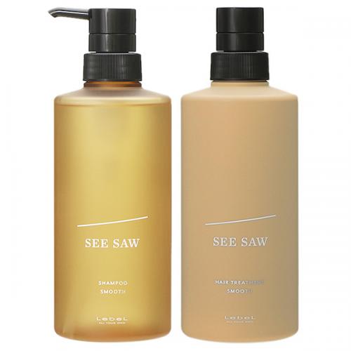 SEE SAW スムース　シャンプー & トリートメント 500mlセット セット】ルベル シーソー SEE/SAW S スムース 500mLセット (ヘア