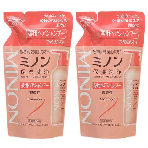 セット】 ミノン MINON 薬用ヘアシャンプー 380mL 詰替用 2個セット