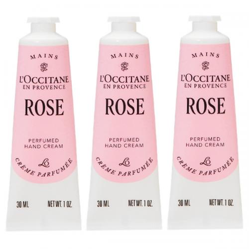 セット】 ロクシタン LOCCITANE ローズ パフュームド ハンドクリーム 3